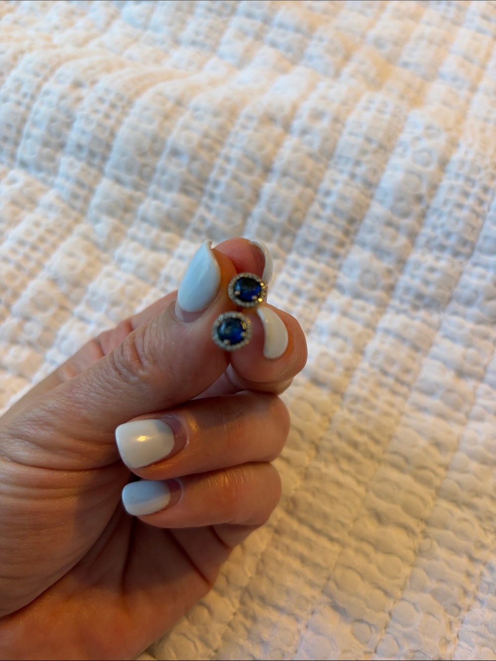 Blue Stone Stud Earrings - Pandora